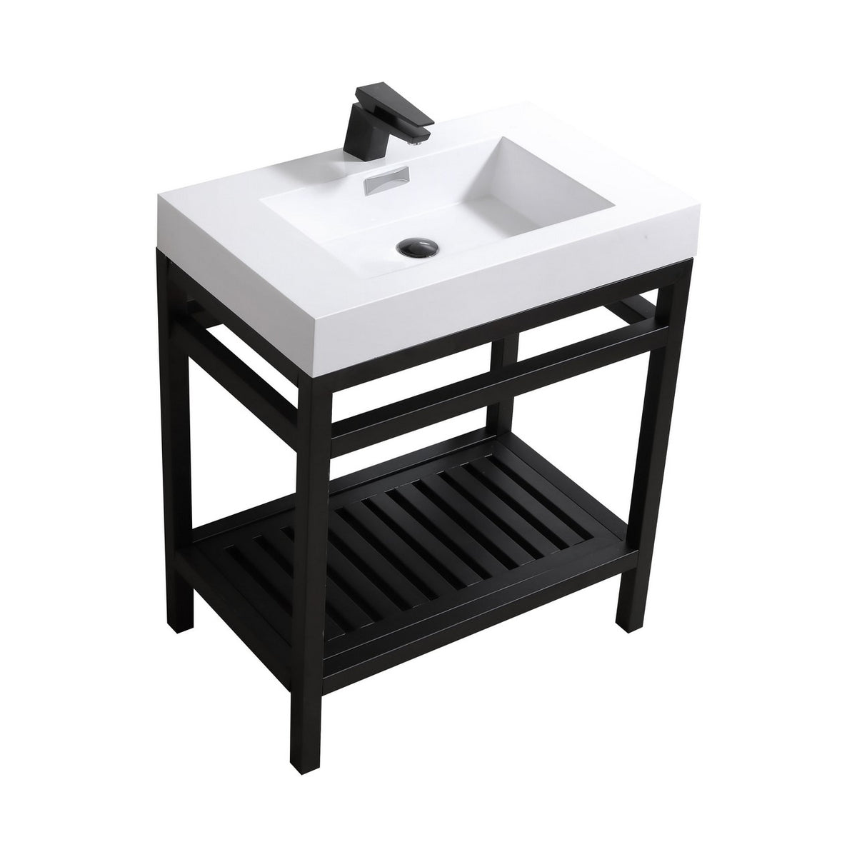 Kube Bath Cisco 30" Console with Acrylic Sink - Black (AC30-BK)