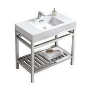 Kube Bath Cisco 36" Console with Acrylic Sink - Chrome (AC36)