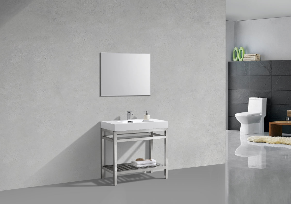 Kube Bath Cisco 36" Console with Acrylic Sink - Chrome (AC36) view 3