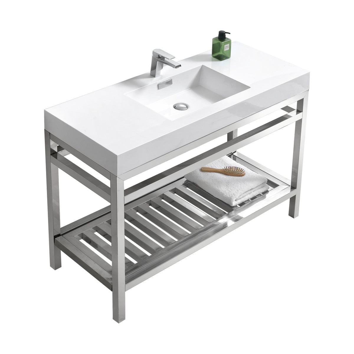 Kube Bath Cisco 48" Console with Acrylic Sink - Chrome (AC48)