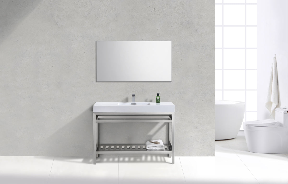 Kube Bath Cisco 48" Console with Acrylic Sink - Chrome (AC48) view 2