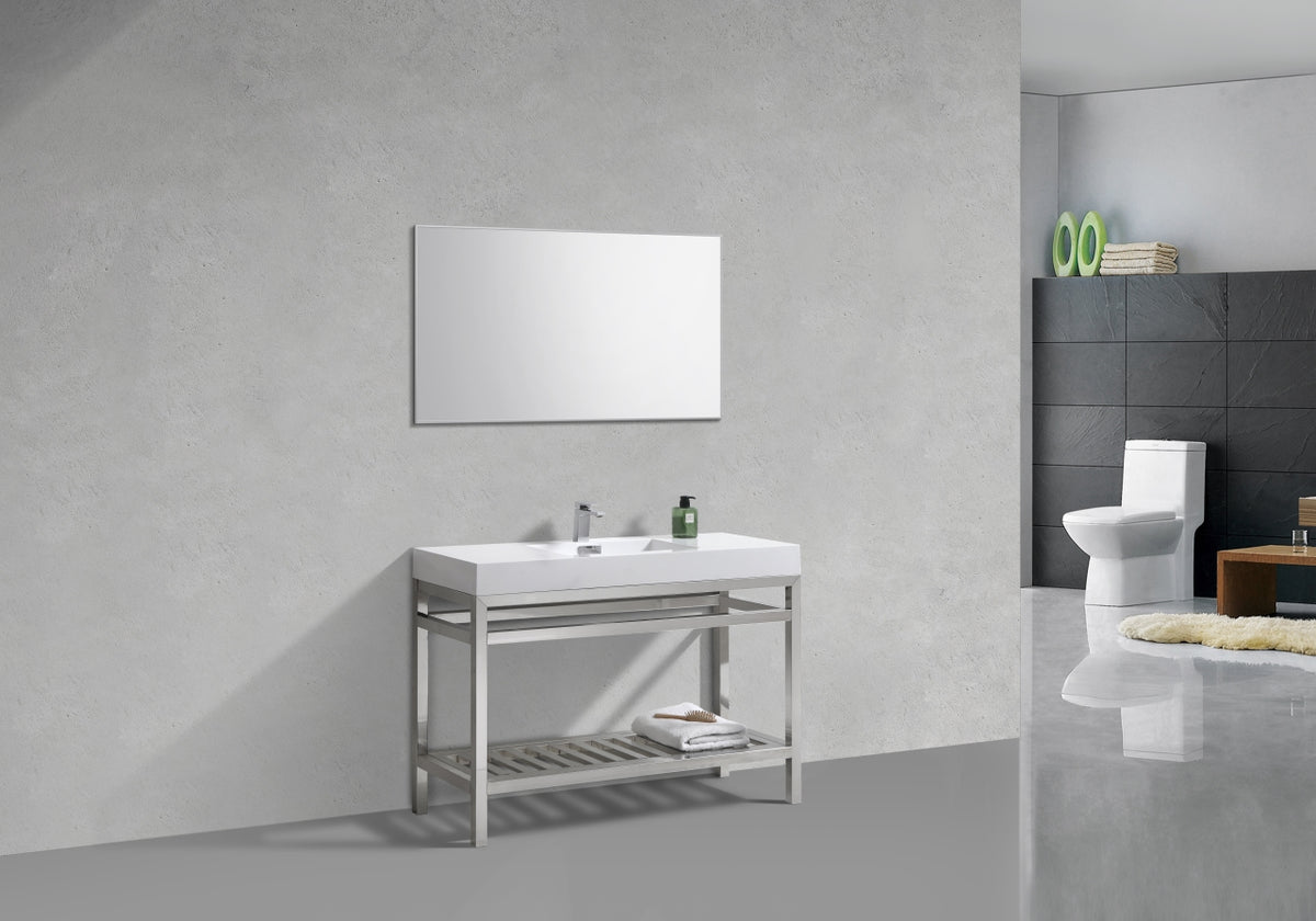 Kube Bath Cisco 48" Console with Acrylic Sink - Chrome (AC48) view 3