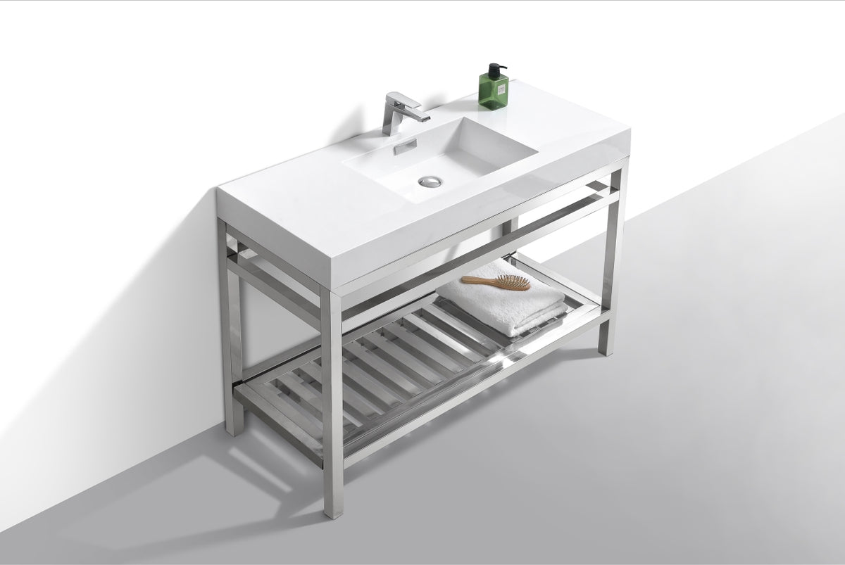 Kube Bath Cisco 48" Console with Acrylic Sink - Chrome (AC48) view 4