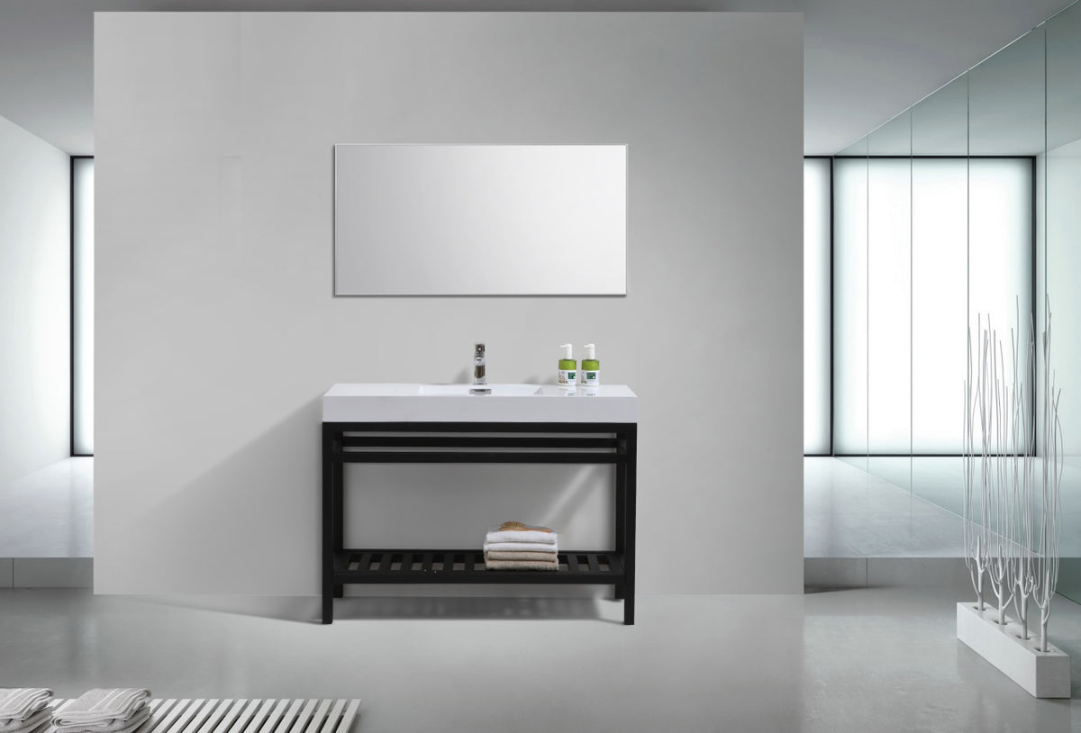 Kube Bath Cisco 48" Console with Acrylic Sink - Black (AC48-BK) view 2