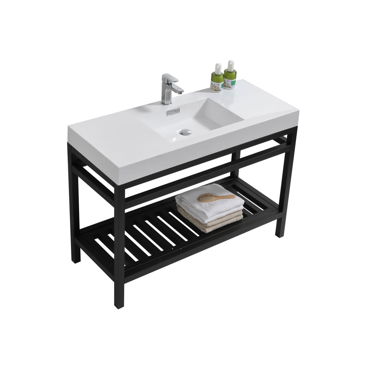 Kube Bath Cisco 48" Console with Acrylic Sink - Black (AC48-BK)