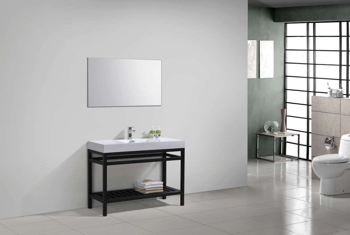 Kube Bath Cisco 48" Console with Acrylic Sink - Black (AC48-BK) view 4