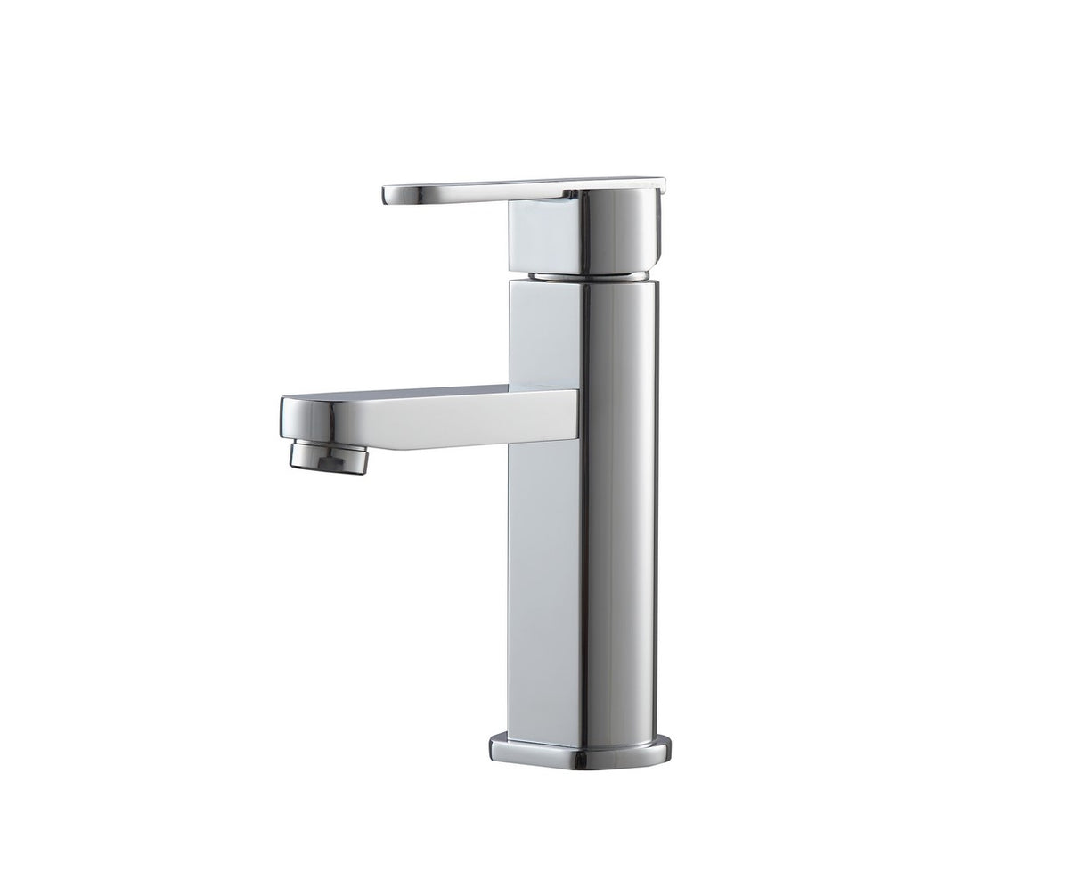 Kube Bath Aqua Roundo Single Hole Mount Bathroom Vanity Faucet - Chrome - Chrome (AFB033)