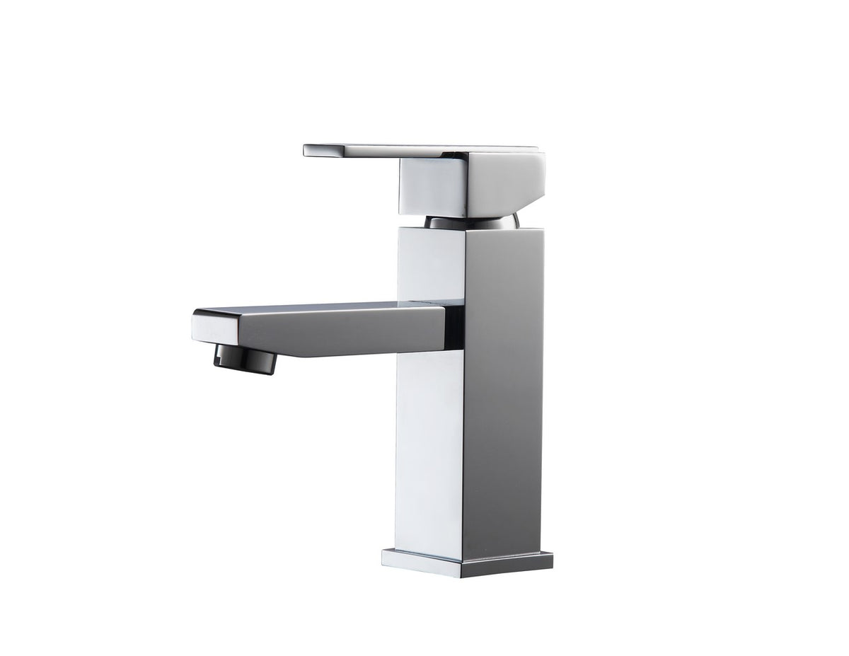 Kube Bath Aqua Piazza Single Lever Bathroom Vanity Faucet - Chrome - Chrome (AFB041)