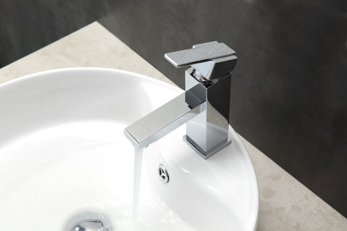 Kube Bath Aqua Piazza Single Lever Bathroom Vanity Faucet - Chrome - Chrome (AFB041) view 3