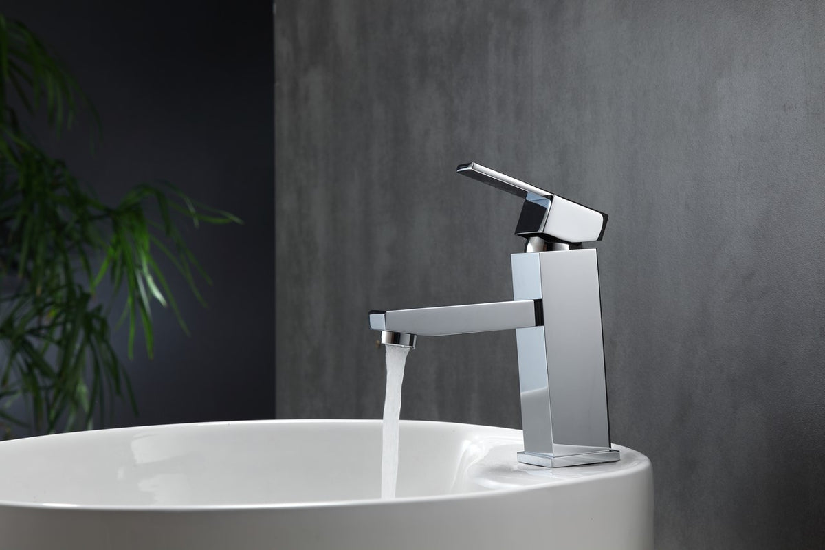 Kube Bath Aqua Piazza Single Lever Bathroom Vanity Faucet - Chrome - Chrome (AFB041) view 5