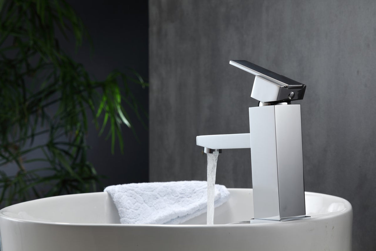 Kube Bath Aqua Piazza Single Lever Bathroom Vanity Faucet - Chrome - Chrome (AFB041) view 2