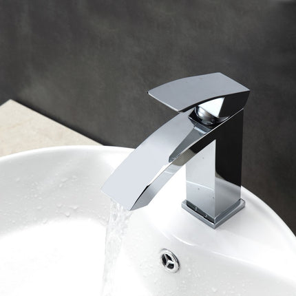 Kube Bath Aqua Balzo 6" Single Lever Wide Spread Bathroom Vanity Faucet - Chrome Kube Bath