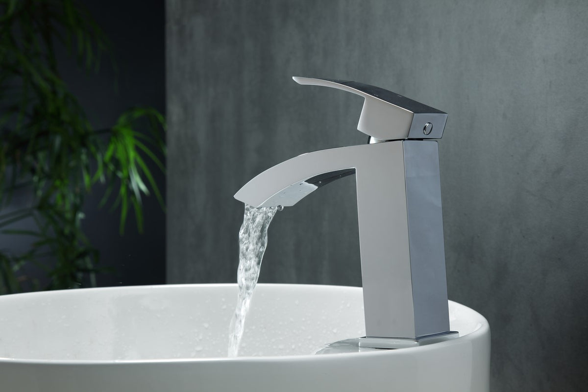 Kube Bath Aqua Balzo Single Lever Wide Spread Bathroom Vanity Faucet - Chrome (AFB053) view 4