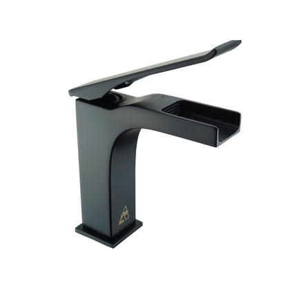 Kube Bath Aqua Cascata 6" Single Lever Bathroom Vanity Faucet – Matte Black Kube Bath