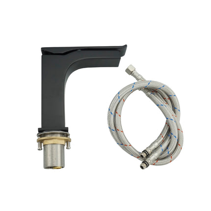 Kube Bath Aqua Cascata 6" Single Lever Bathroom Vanity Faucet – Matte Black Kube Bath