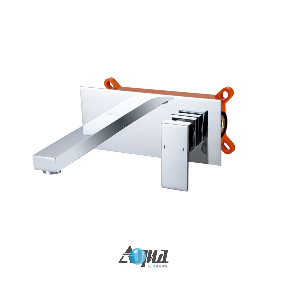 Kube Bath Aqua Squadra By KubeBath Single Level Wall Mount Faucet – Chrome - Chrome (AFBW902)