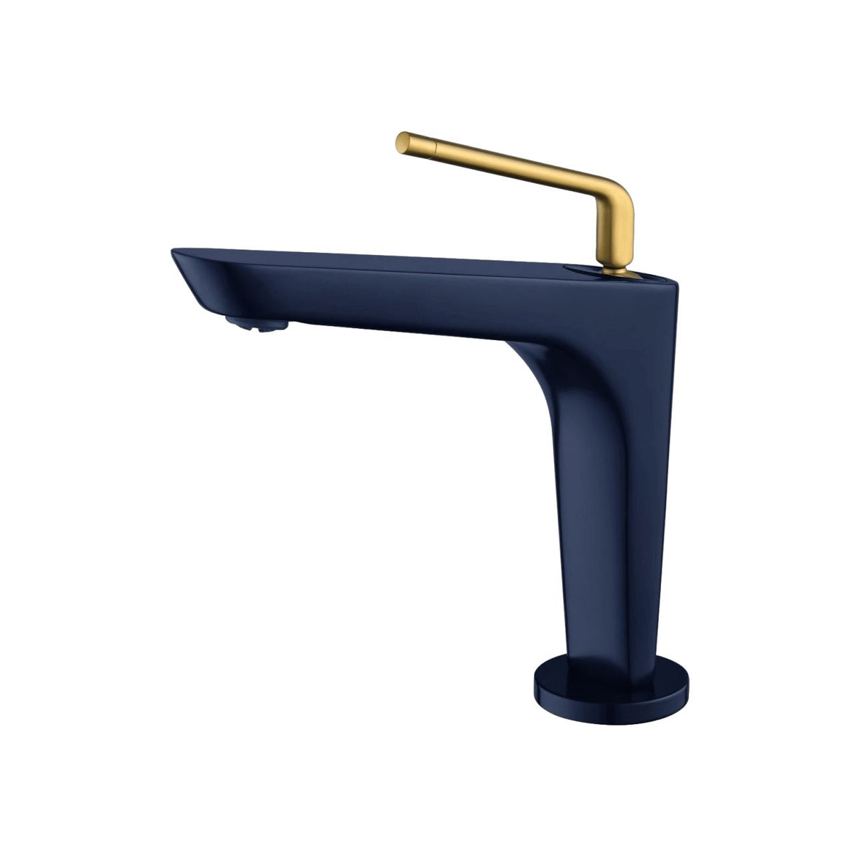 Kube Bath Aqua Saggio by KubeBath Single Lever Bathroom Vanity Faucet - Navy Blue (AFB191-BLUE)