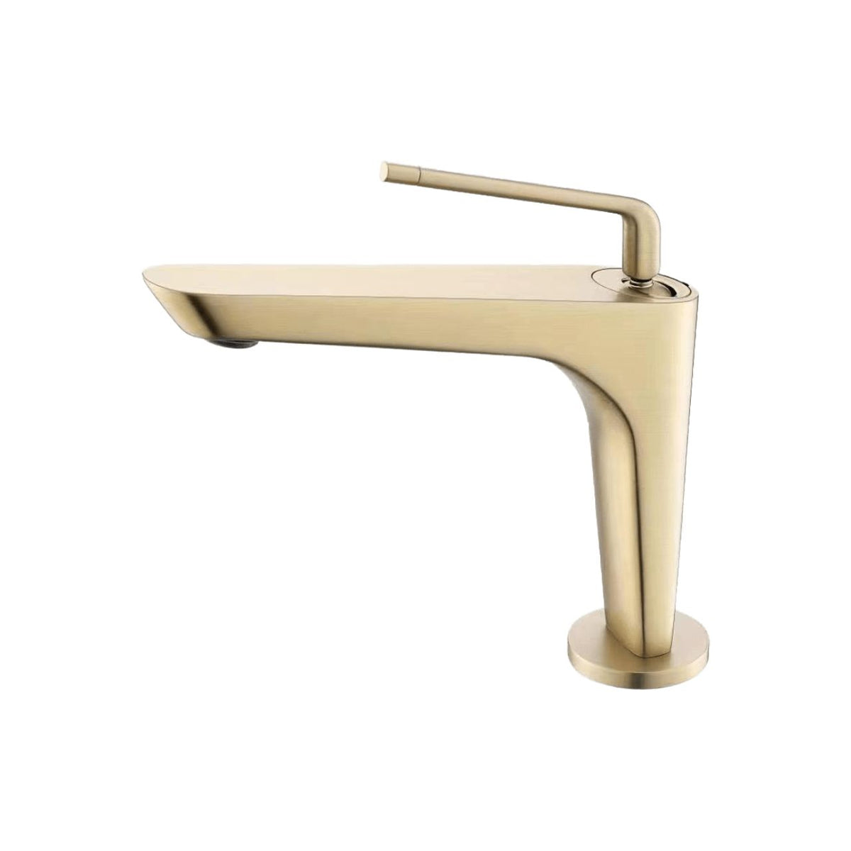 Kube Bath Aqua Saggio by KubeBath Single Lever Bathroom Vanity Faucet - Brushed Gold (AFB191-BG)