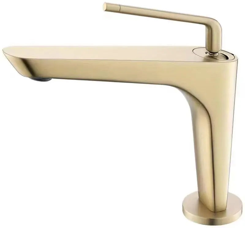 Kube Bath Aqua Saggio by Kubebath Single Lever Bathroom Vanity Faucet – Brushed Gold Kube Bath