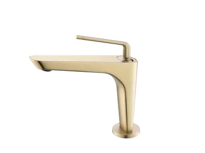 Kube Bath Aqua Saggio by Kubebath Single Lever Bathroom Vanity Faucet – Brushed Gold