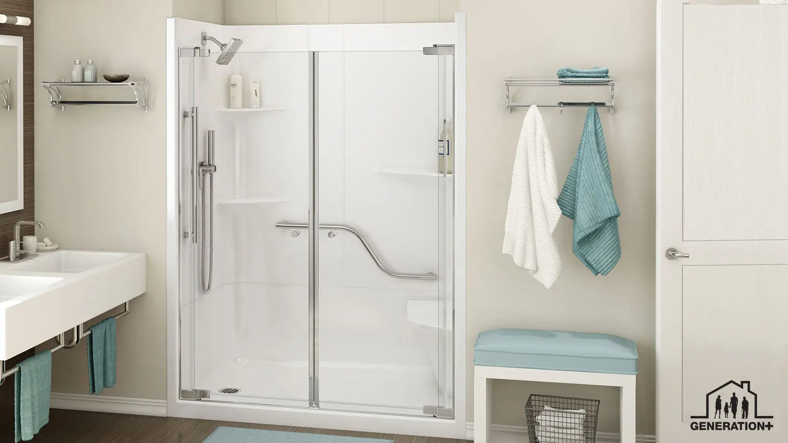 ALLIA TSR-6032 Acrylic Alcove Left-Hand Drain Three-Piece Tub Shower in White - Plumbing Market