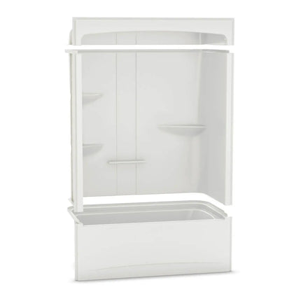 ALLIA TSR-6032 Acrylic Alcove Left-Hand Drain Three-Piece Tub Shower in White - Plumbing Market