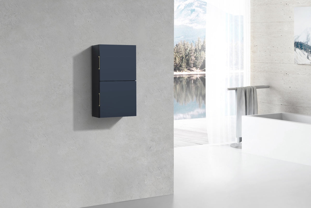 Kube Bath Bliss 14" Wide by 24" High Linen Side Cabinet With One Door - Navy Blue (ALT24-VBE) view 3