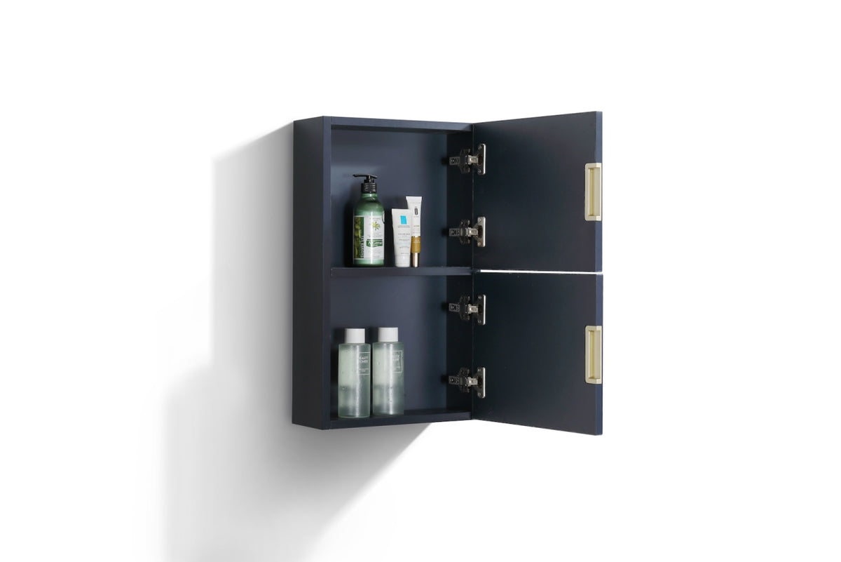 Kube Bath Bliss 14" Wide by 24" High Linen Side Cabinet With One Door - Navy Blue (ALT24-VBE) view 4