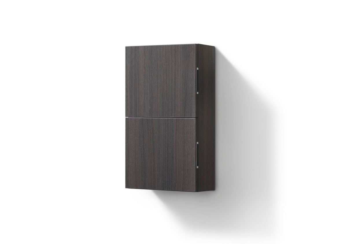 Kube Bath Bliss 14" Wide by 24" High Linen Side Cabinet With One Door - Grey Oak (ALT24-GO)