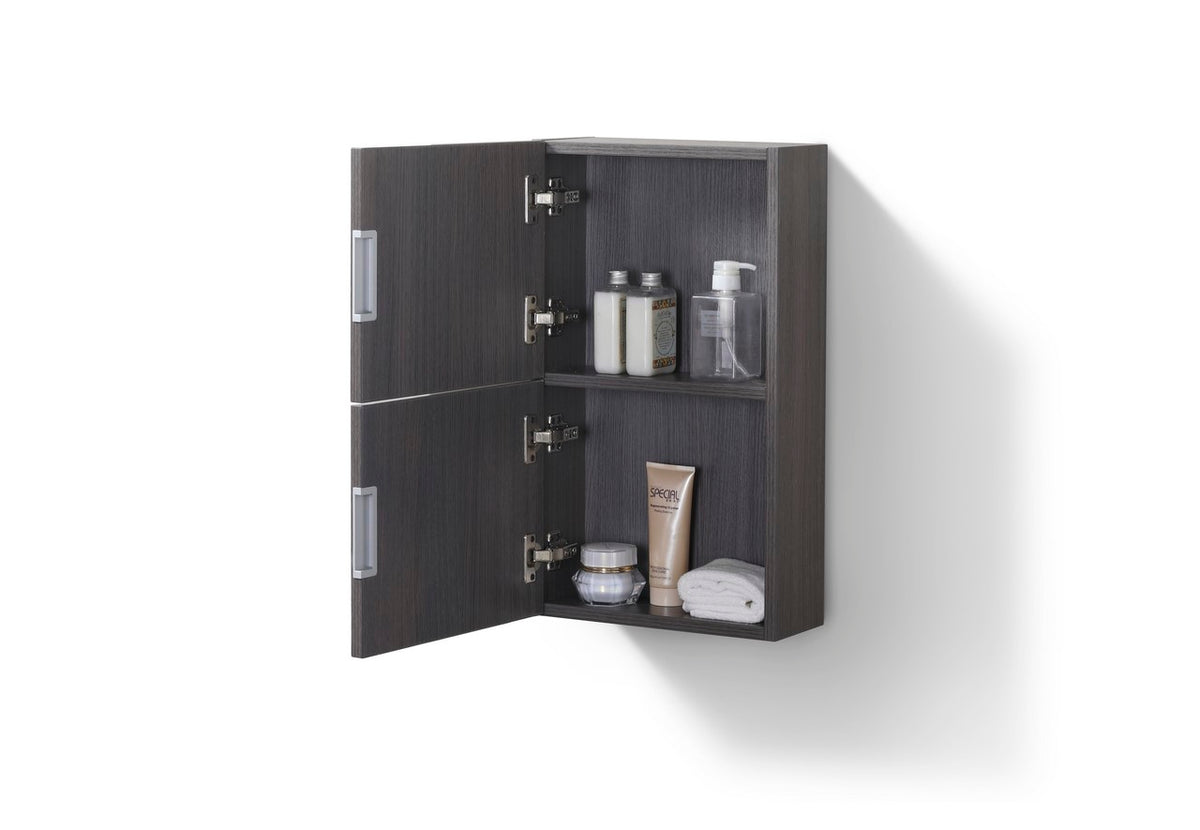 Kube Bath Bliss 14" Wide by 24" High Linen Side Cabinet With One Door - Grey Oak (ALT24-GO) view 3