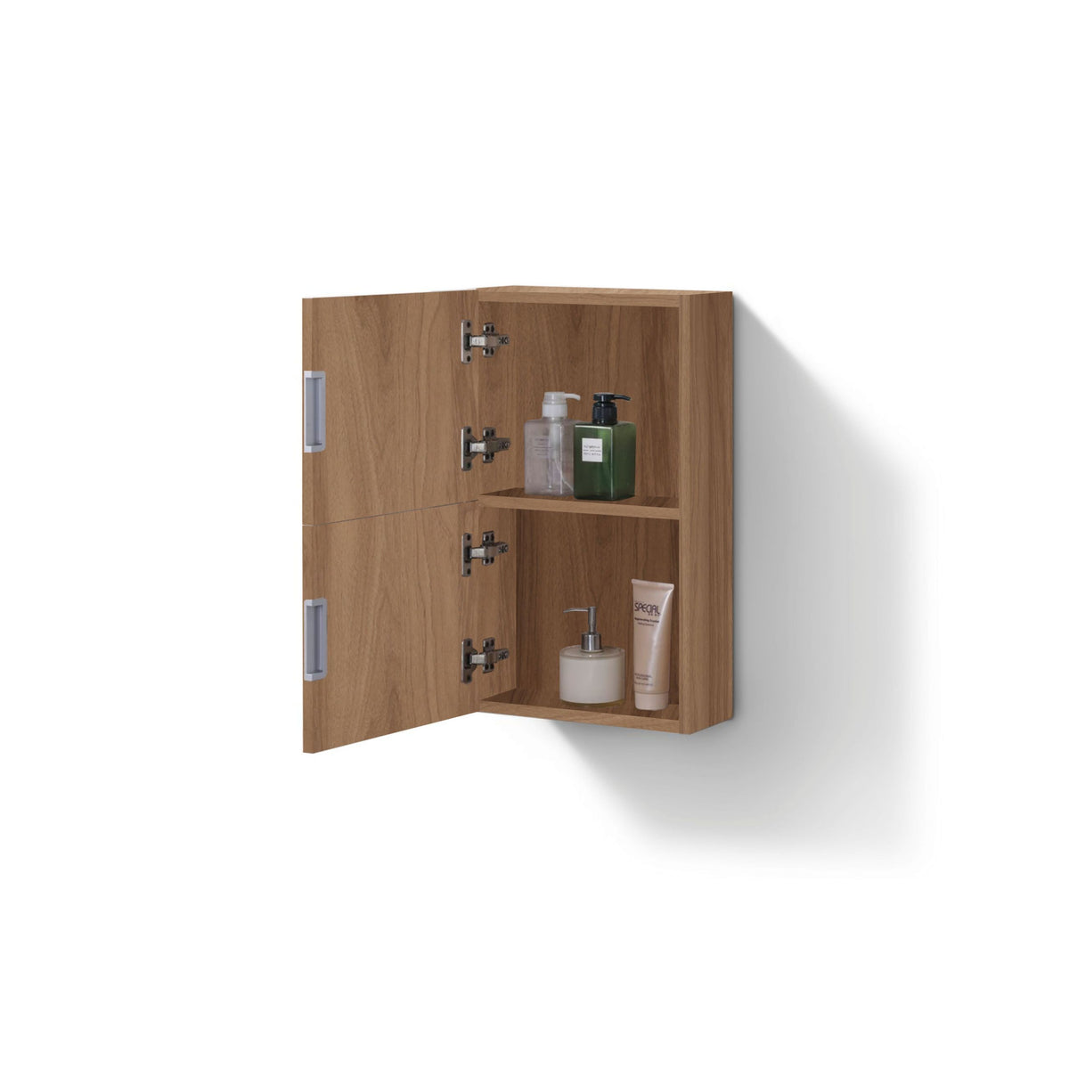Kube Bath Bliss 14" Wide by 24" High Linen Side Cabinet With One Door - Honey Oak (ALT24-HO) view 3