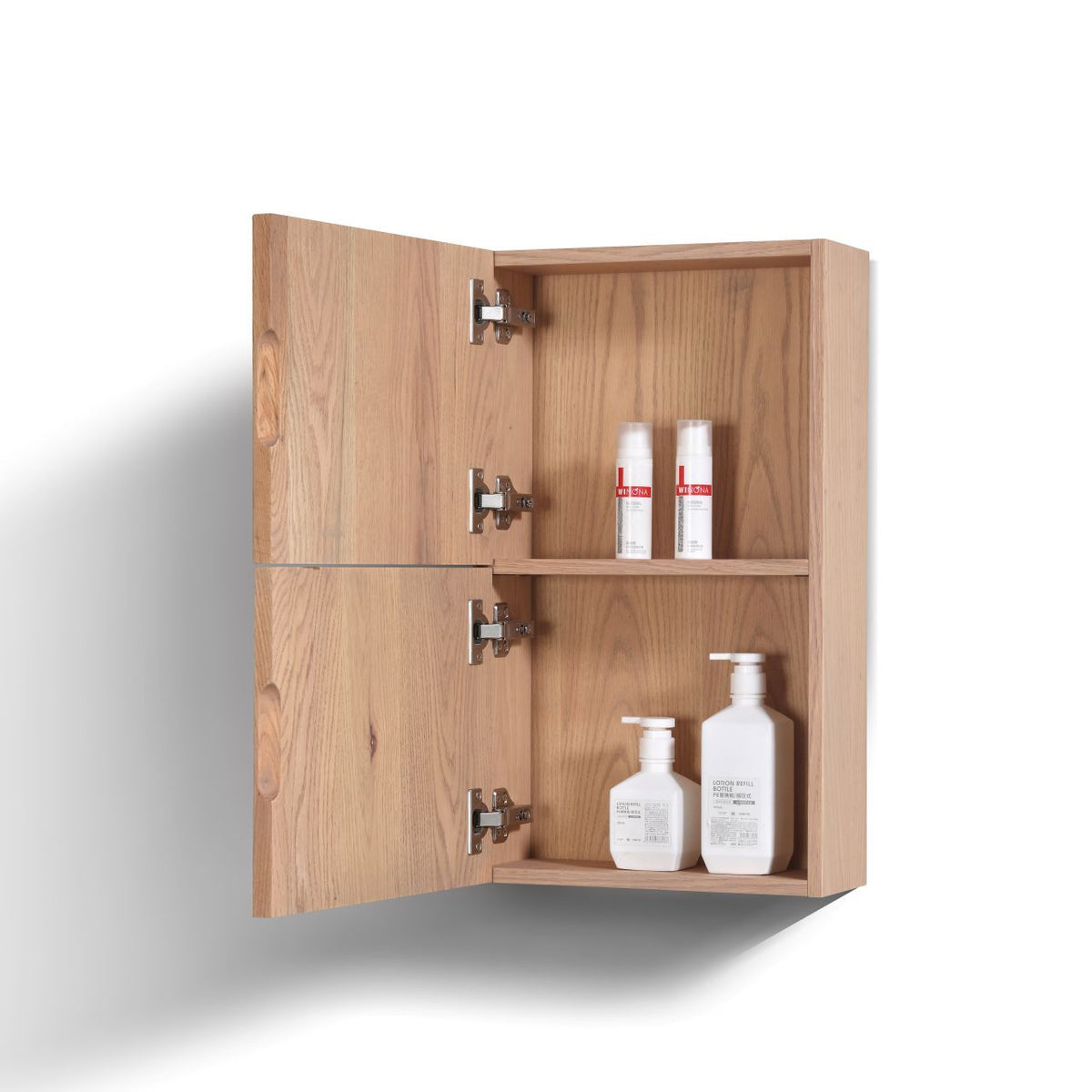 Kube Bath Bliss 14" Wide by 24" High Linen Side Cabinet With One Door - Oakwood (ALT24-OAKWOOD) view 2