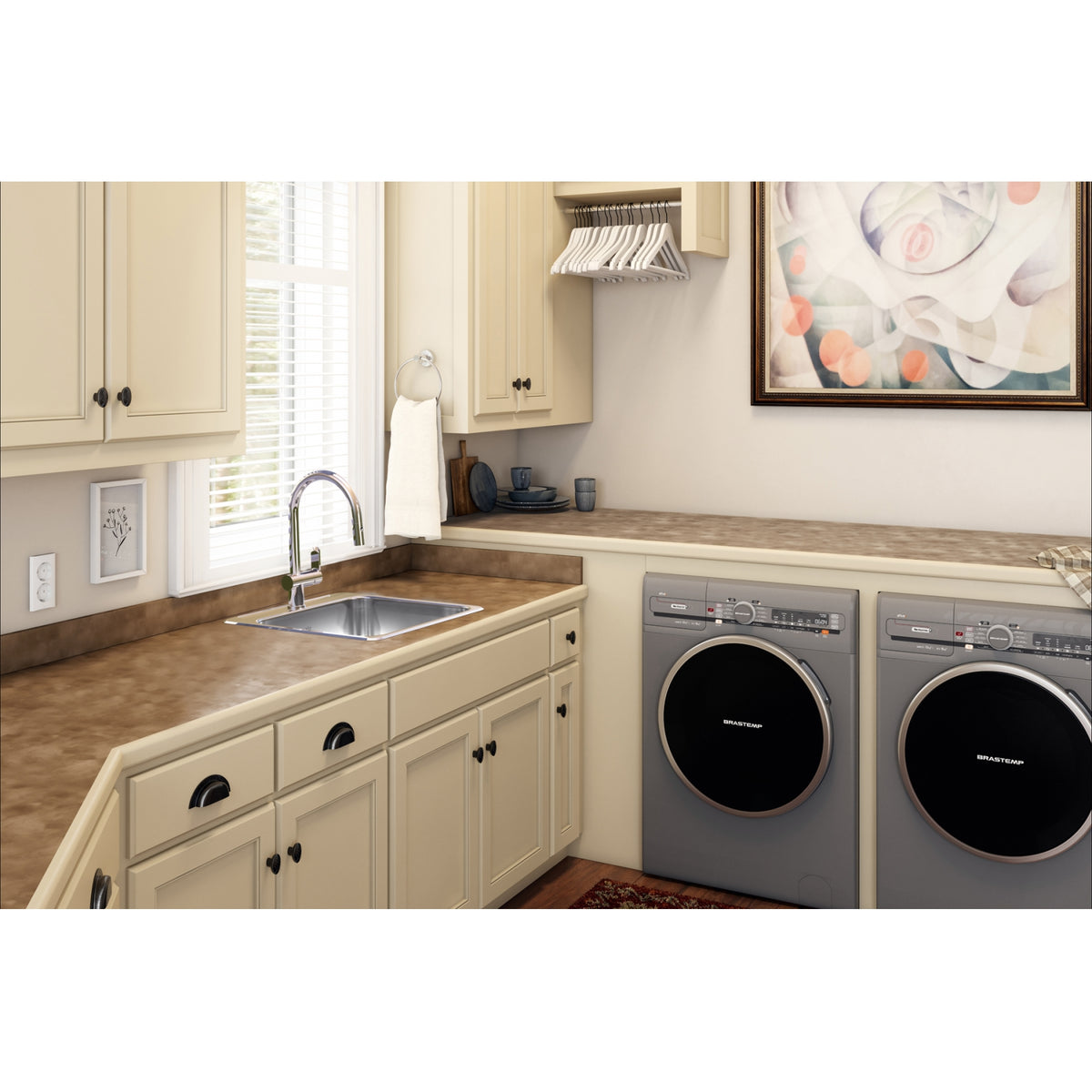 Kindred Steel Queen 25.25" drop-in stainless steel kitchen sink QSLA2225-10-1