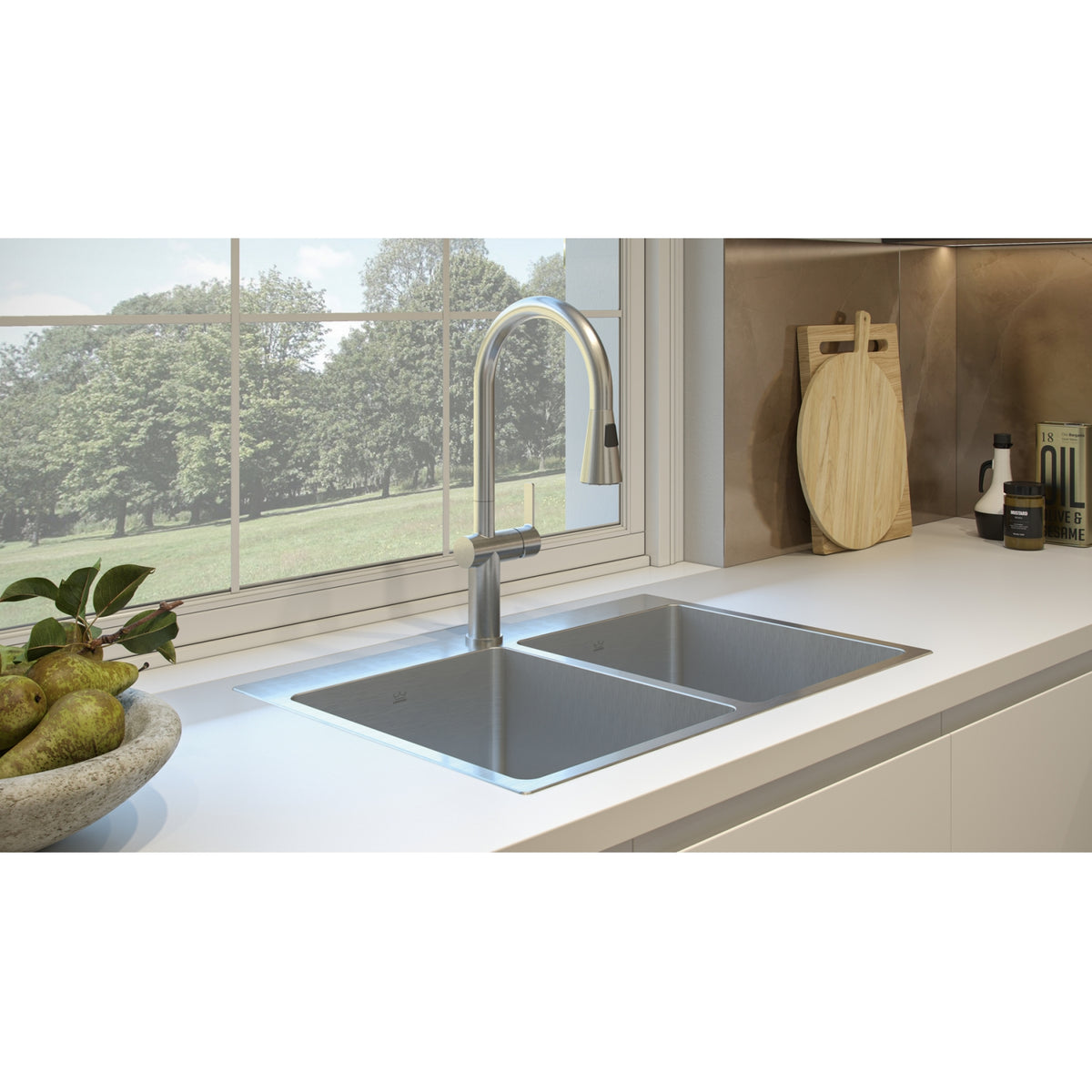 Kindred Brookmore 31" drop-in stainless steel kitchen sink BDL2131-9-1