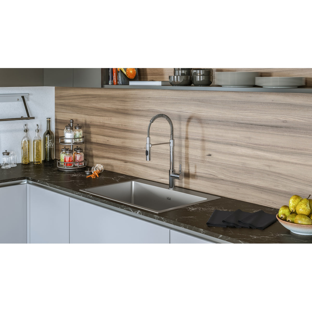 Kindred Brookmore 31" drop-in stainless steel kitchen sink BSL2131-9-1