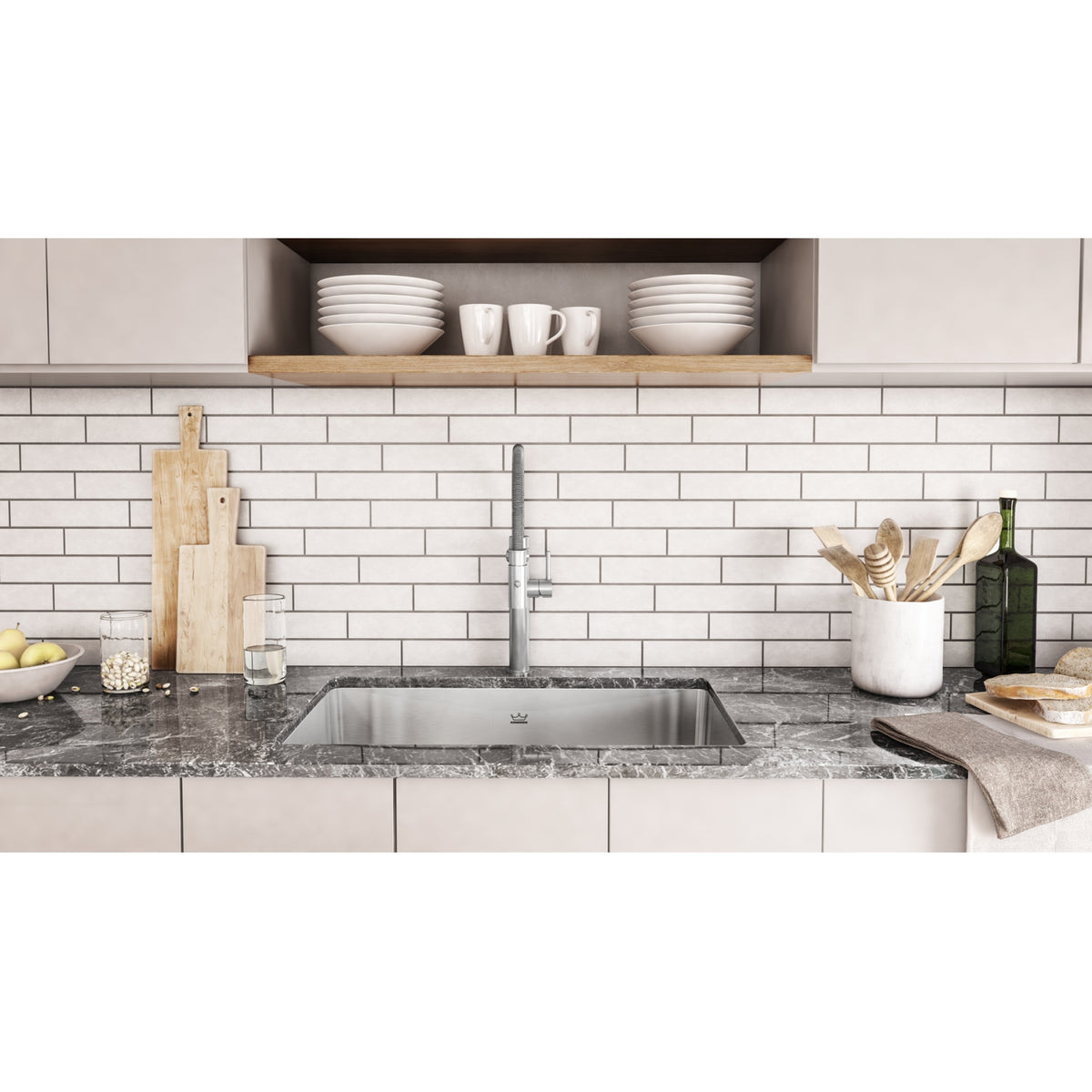 Kindred Brookmore 30.6" undermount stainless steel kitchen sink BSU1831-9