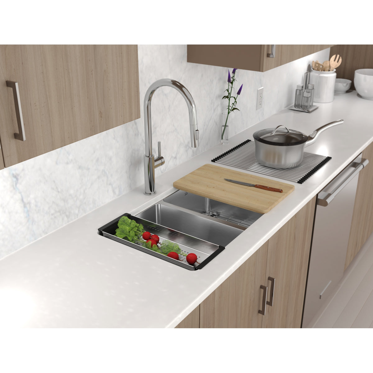 Kindred Brookmore 30.5" undermount stainless steel kitchen sink BDU1831-9-WKC