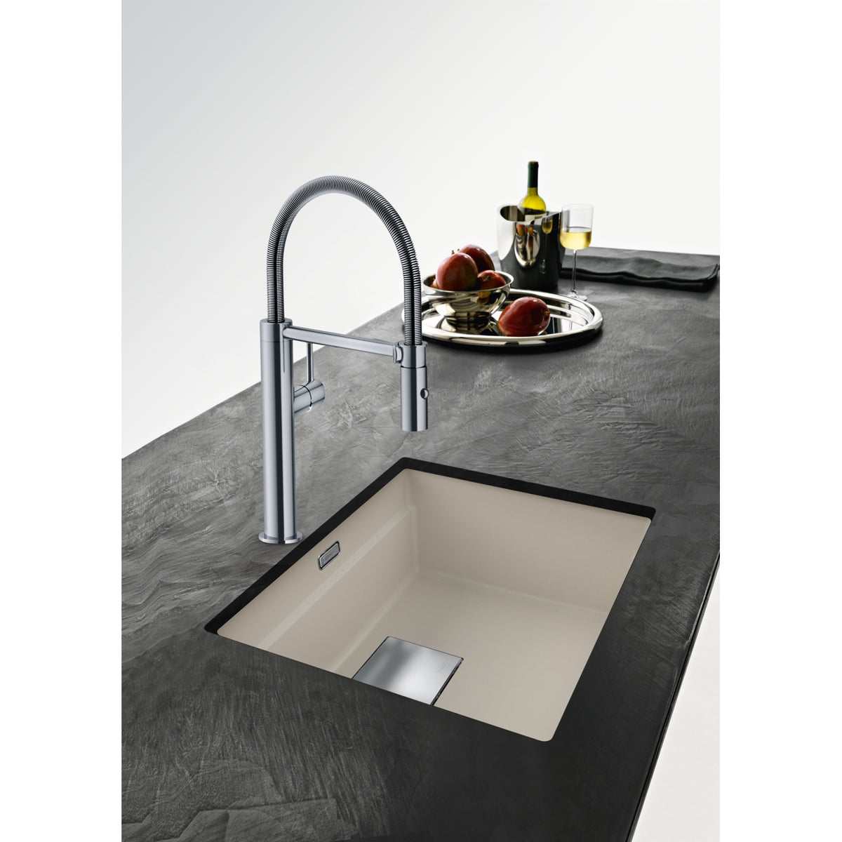 Franke Peak 22.06" undermount fragranite kitchen sink PKG110-20