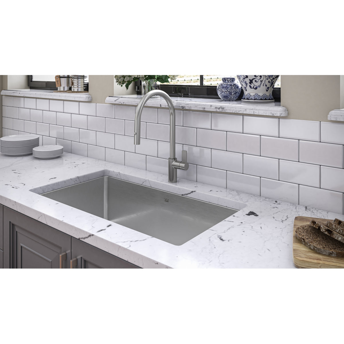 Kindred Brookmore 30.6" undermount stainless steel kitchen sink BSU1831-9