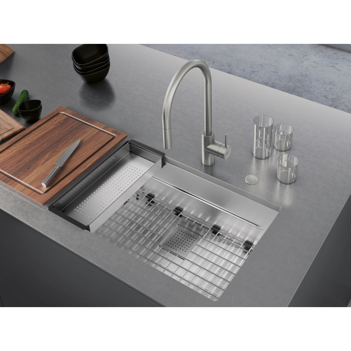 Franke Peak 28.75" undermount stainless steel kitchen sink PKX11028-WKC