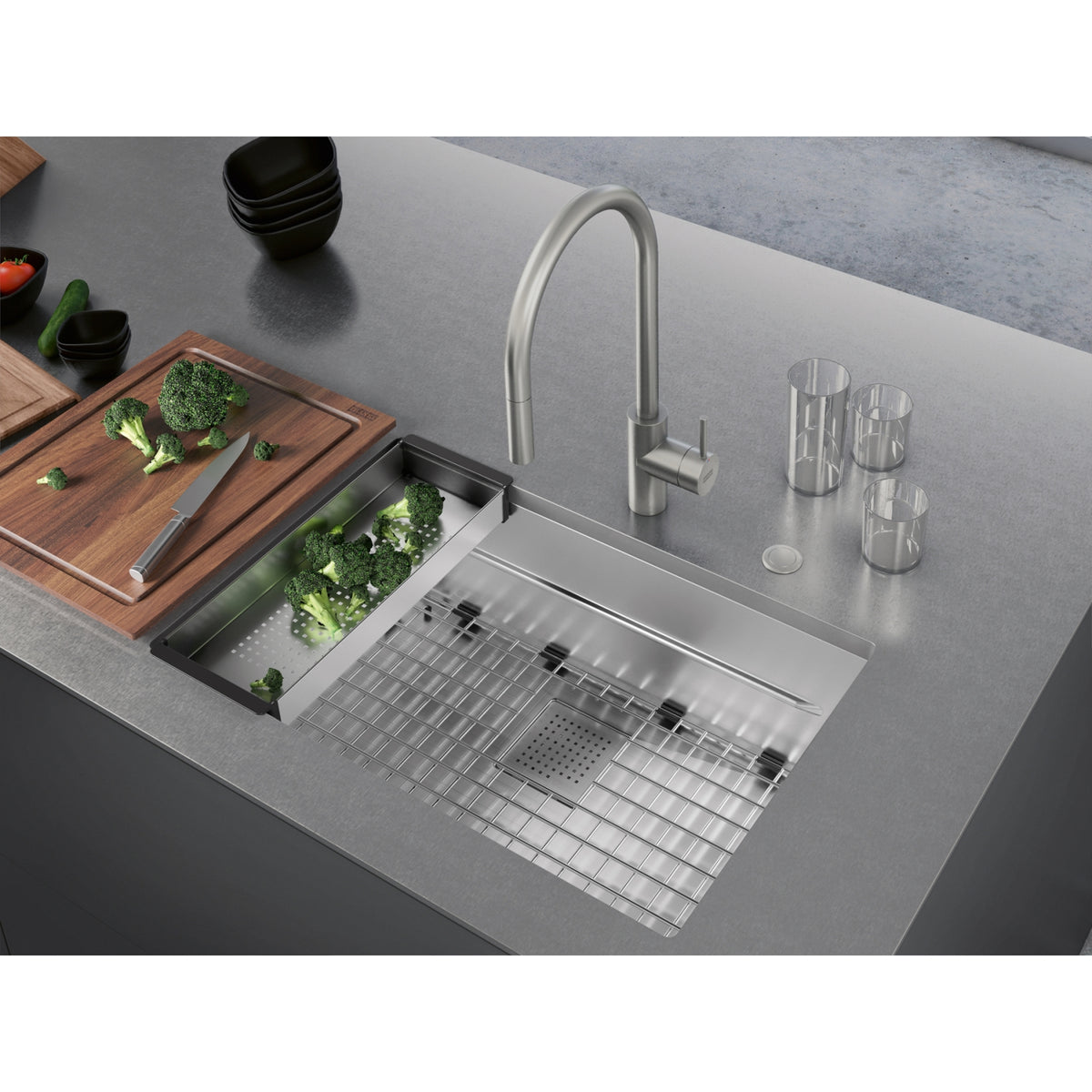 Franke Peak 28.75" undermount stainless steel kitchen sink PKX11028-WKC