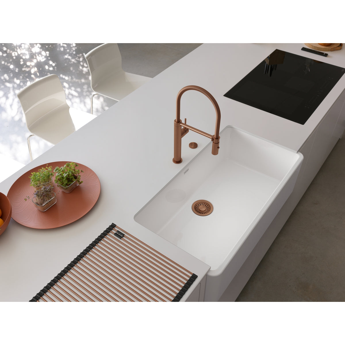 Franke Ceranova 36" apron front fireclay kitchen sink CRK71036-GWH