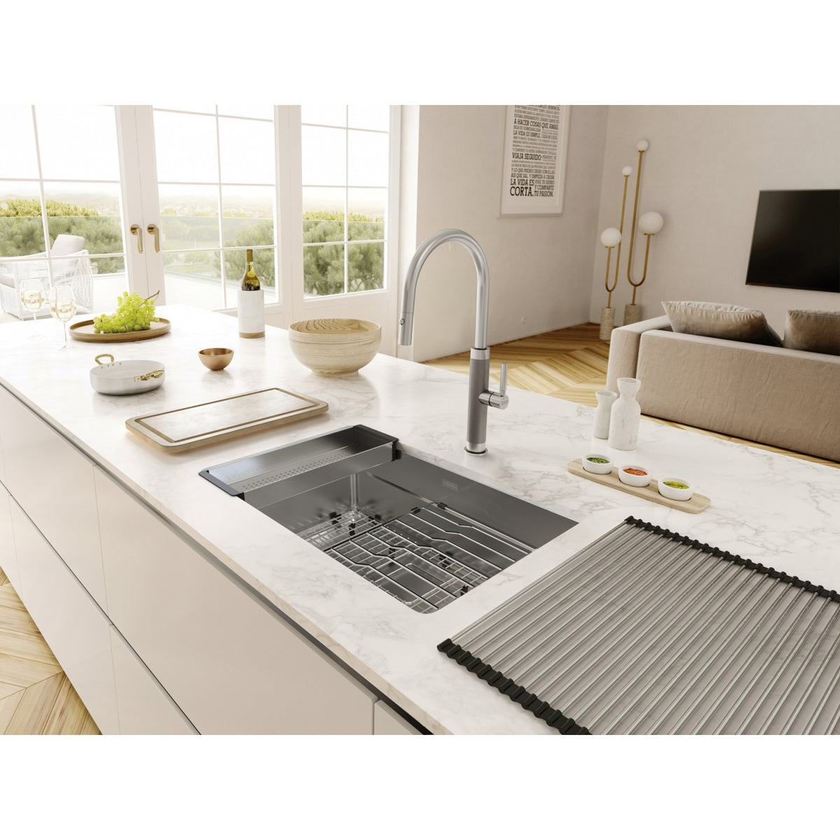Franke Pescara 32.5" undermount stainless steel kitchen sink PTX110-31-WKC