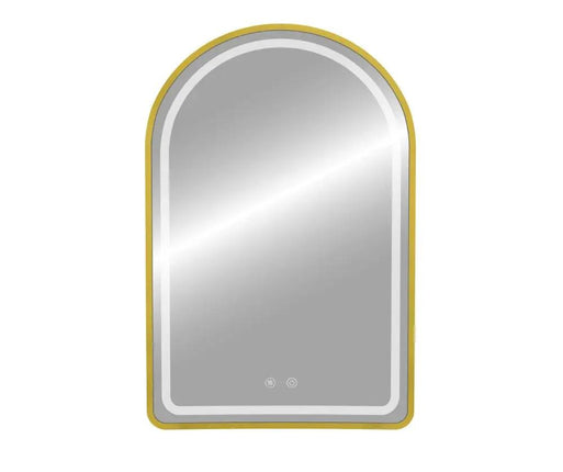 ARCH Framed Front Light LED Mirror - LMF926F - 24 x 36 Brushed Gold - Plumbing Market