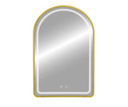 ARCH Framed Front Light LED Mirror - LMF926F - 24 x 36 Brushed Gold - Plumbing Market