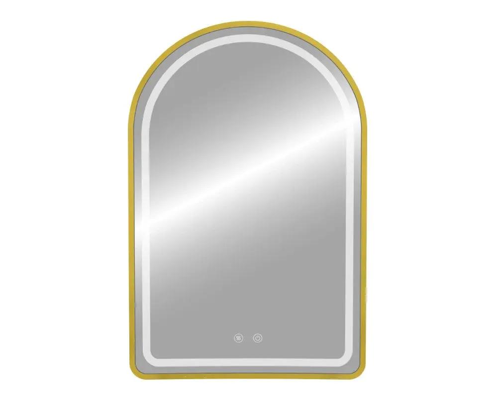 ARCH Framed Front Light LED Mirror - LMF926F - 24 x 36 Brushed Gold - Plumbing Market