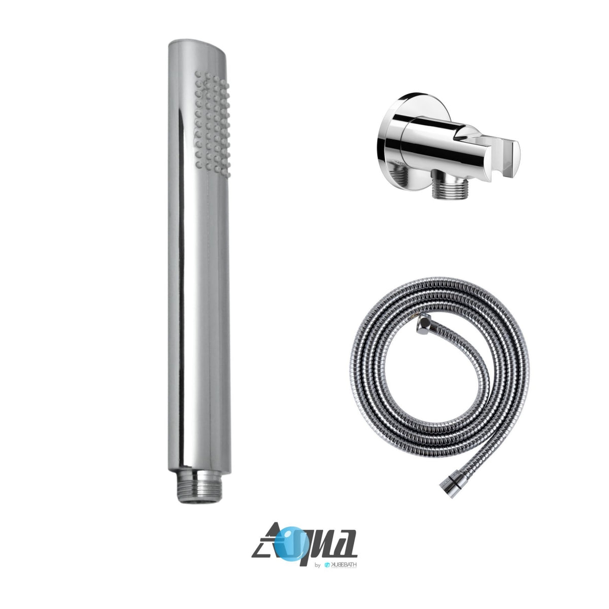 Kube Bath Aqua Rondo Shower Set w/ Ceiling Mount 12" Rain Shower and Handheld - Chrome (RCR12HH2V) view 3