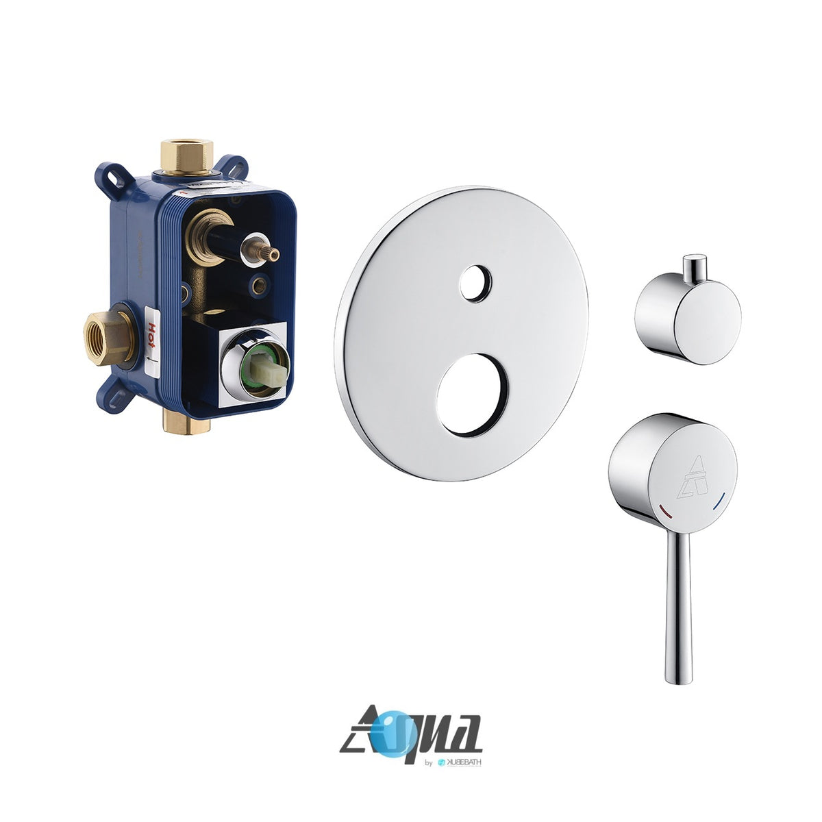 Kube Bath Aqua Rondo Shower Set w/ Ceiling Mount 12" Rain Shower and Handheld - Chrome (RCR12HH2V) view 6