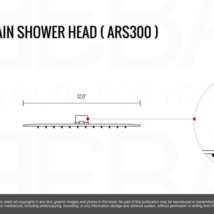 Kube Bath Aqua Piazza Shower Set With 12" Ceiling Mount Square Rain Shower and 4 Body Jets Chrome Kube Bath