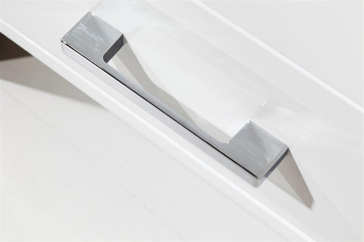 Kube Bath Anziano 71" Double Sink Gloss White Vanity w/ Quartz Countertop - Gloss White (ASL1572-GW) view 3